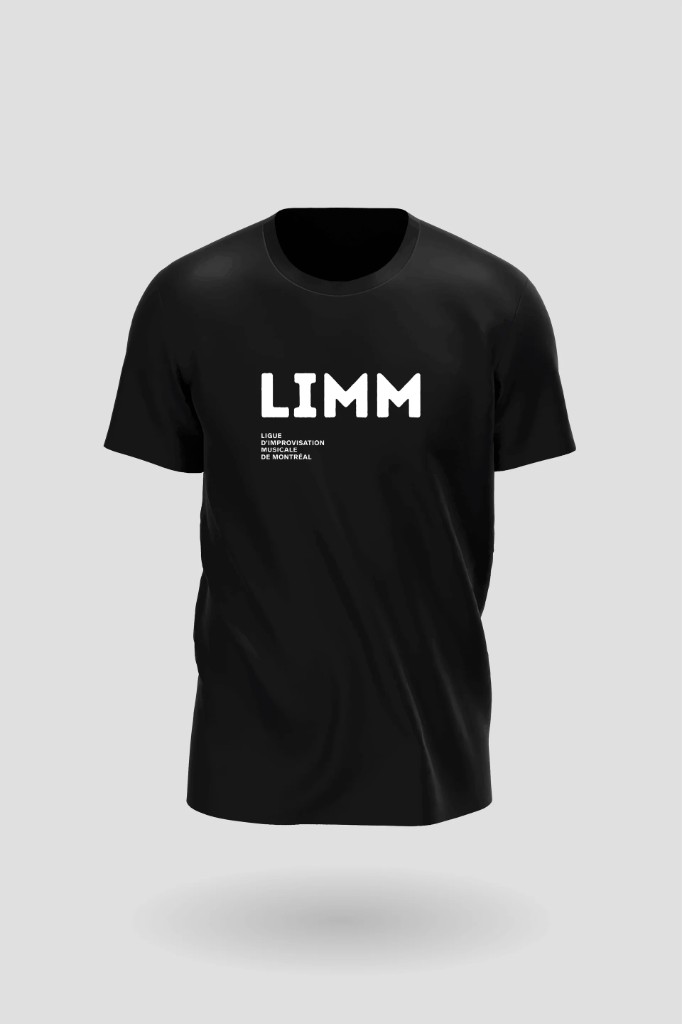 T-shirt noir avec le logo LIMM